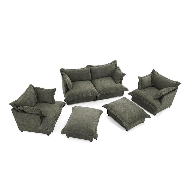 Cloud Chenille Upholstered Modular Sectional Sofa