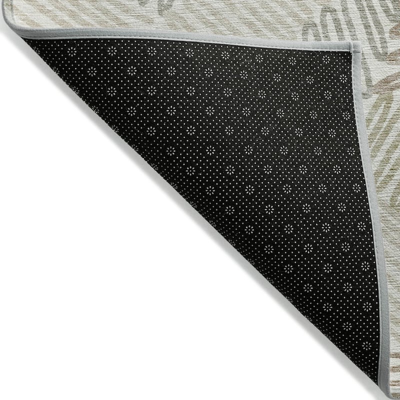 Machine Washable Indoor/ Outdoor Chantille Contemporary Squiggles Rug
