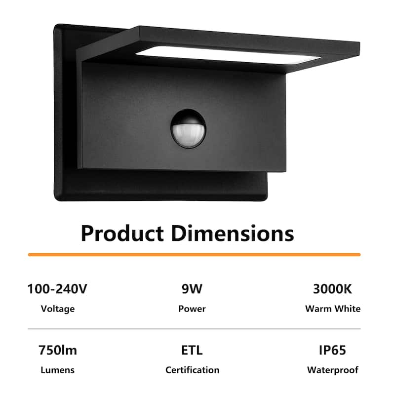 Modern Outdoor LED Wall Mount Sconce Lantern Fixture