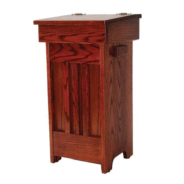 Oak Mission Trash Bin