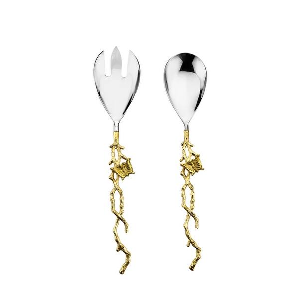 slide 1 of 1, Butterfly Salad Server Set