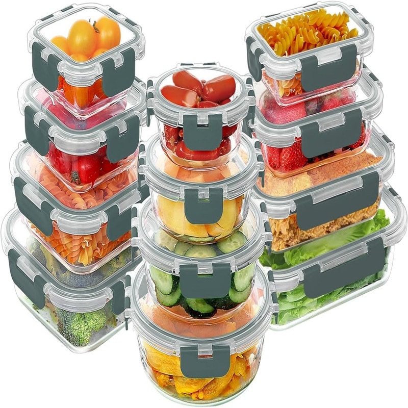 24Piece Superior Glass Food Storage Containers Set Newly Innovated Hinged  BPA-free Locking lids - 100 Leak Proof Glass - Bed Bath & Beyond - 33130343