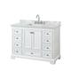 Option White / White Carrara Marble Top / Polished Chrome
