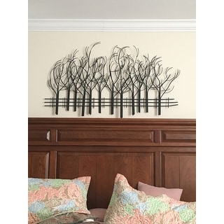 Metal Wall Art Decor Sculpture TREES in Winter 118 cm wide 83 cm high BLACK new 