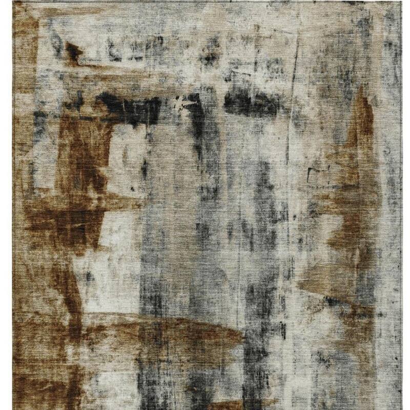 HomeRoots Abstract Transitional Rectangle Outdoor Rug