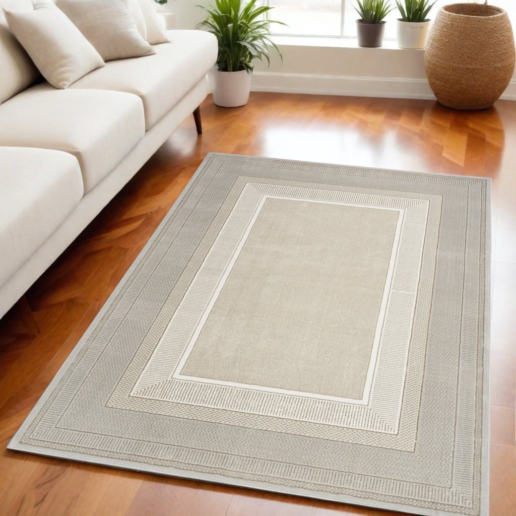 HomeRootsGeometric Modern Rectangle Area Rug - 87' X '63' X '0.39