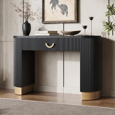 Christopher Knight Home- Thorne Vertical Ribbed MDF Console Table