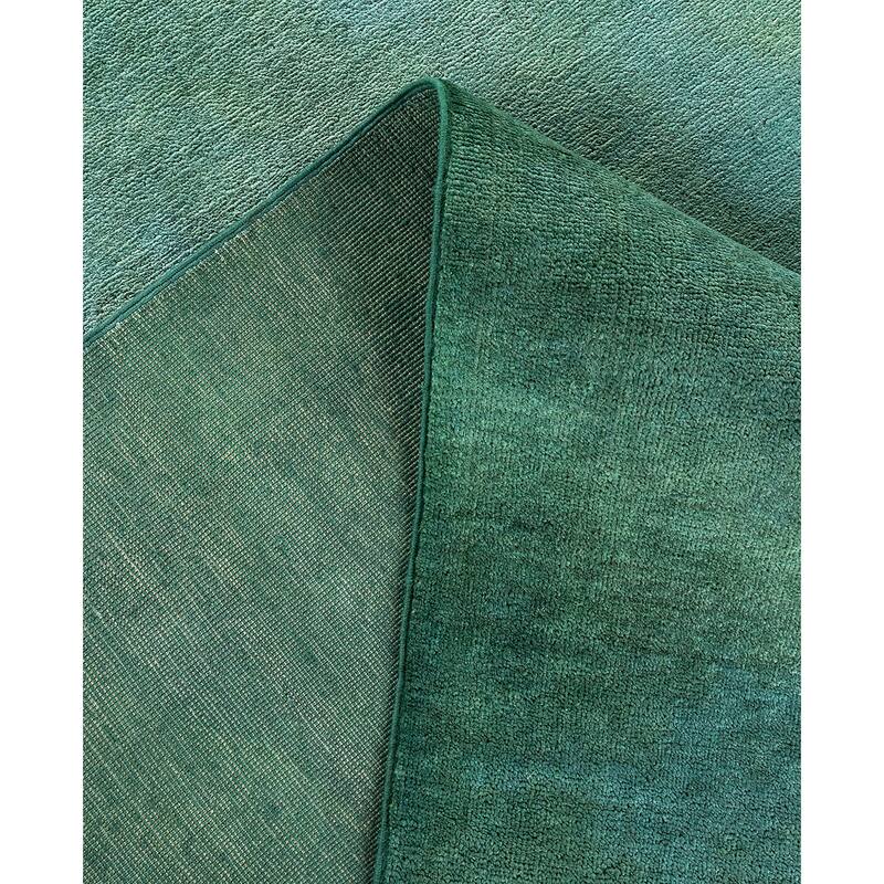 Overdyed One-of-a-Kind Hand-Knotted Area Rug - Green - 8' 3" x 10' 1"