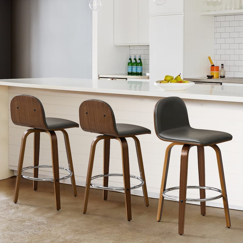 Upholstered Wood Swivel Bar Stools/ Counter Stool