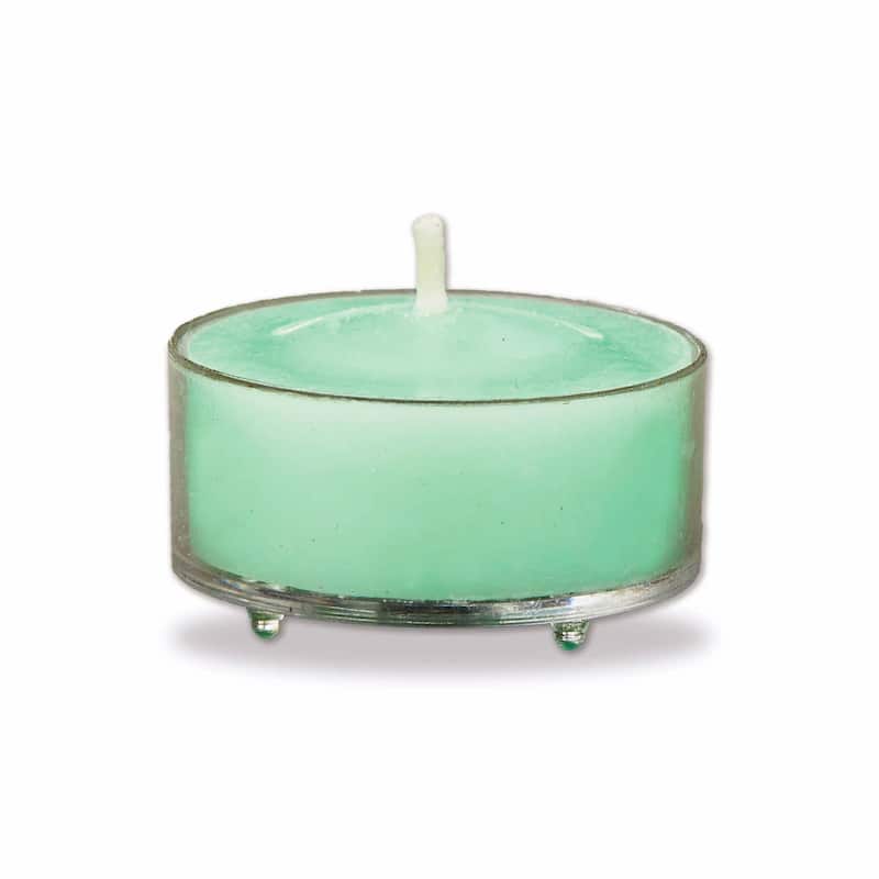 Color Studio Tealight Candles Set of 8 Seafoam Smokeless Paraffin Wax Burn Time 3 Hrs