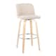 Option Cream Noise Fabric/Round Chrome Footrest