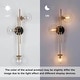 preview thumbnail 26 of 44, Bola Modern Gold 3-Light Chandelier Orb Glass Vanity Lights Wall Sconces
