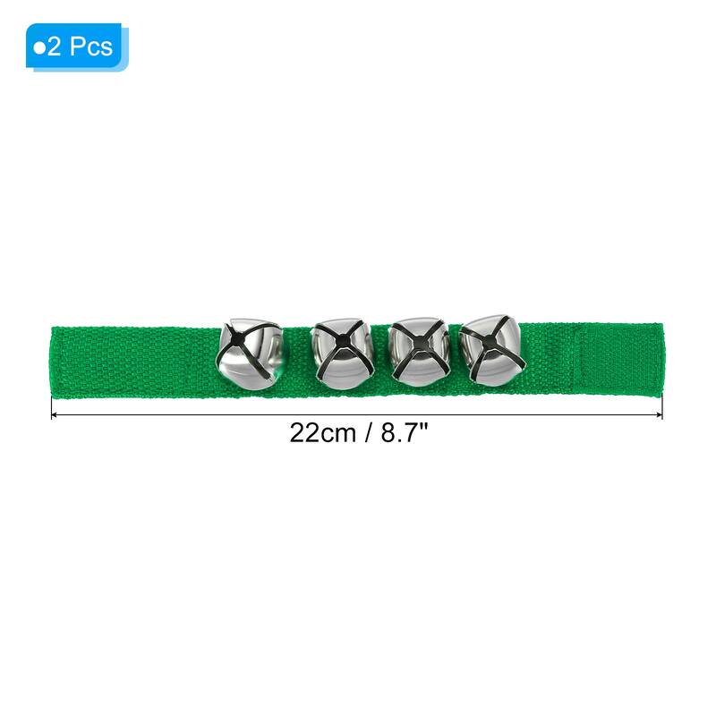 2pcs Wrist Bells, Jingle Bells Ankle Percussion Instruments - Green