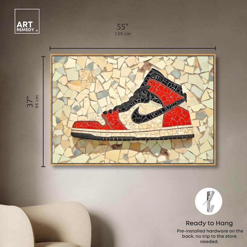 Mosaic Sneaker Canvas by Art Remedy