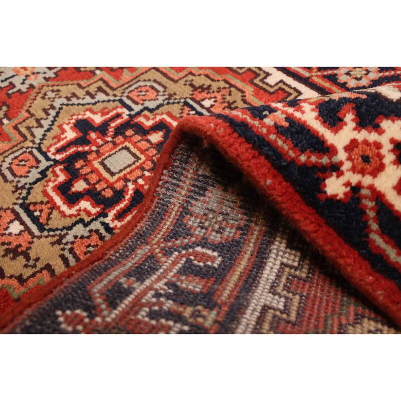 ECARPETGALLERY Hand-knotted Serapi Heritage Light Red Wool Rug - 2'6 x 23'5