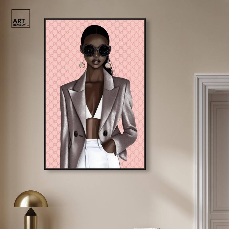 Cool Luxury Woman Canvas by Art Remedy