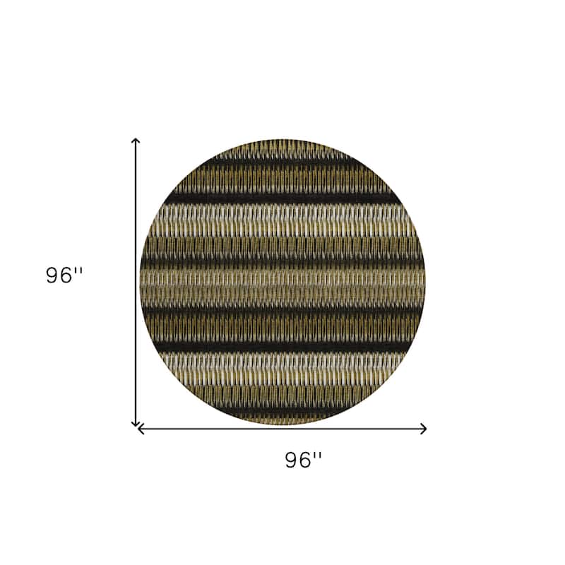 HomeRoots Striped Transitional Rectangle Outdoor Rug