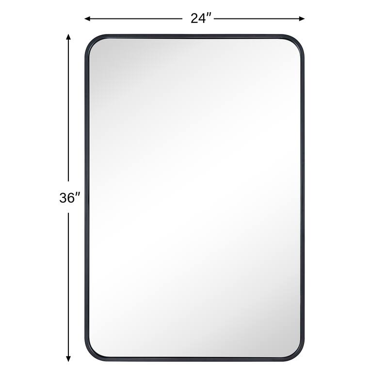 Rounded Rectangle Bathroom Vanity Mirror, Vertically/Horizontal Hanging