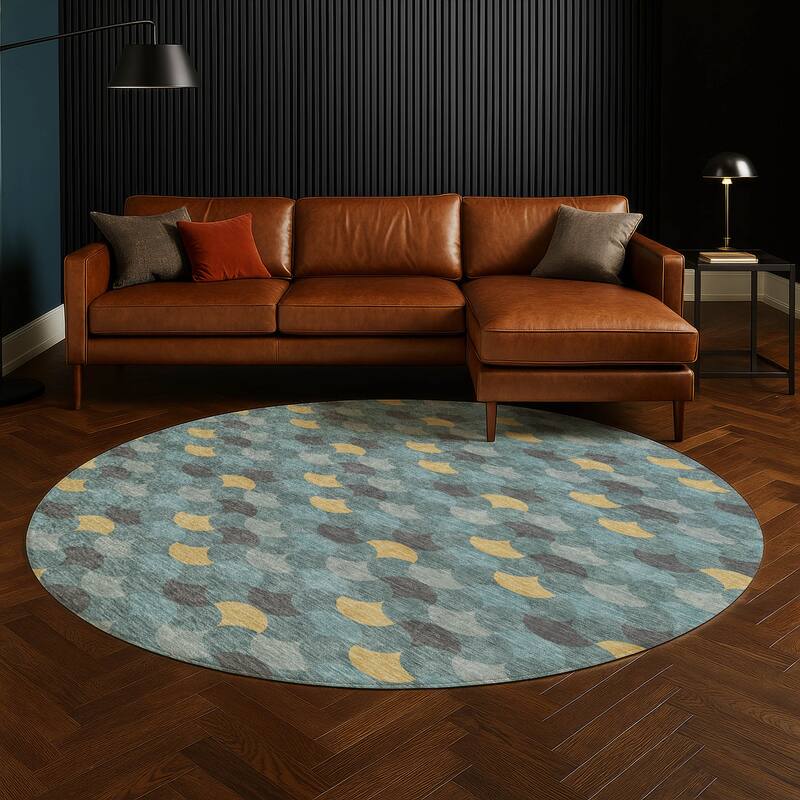 Machine Washable Indoor/ Outdoor Modern Osage Chantille Rug