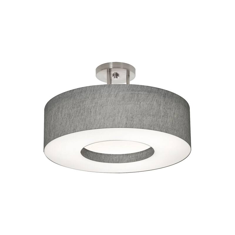 AFX MCF1932LAJUD-GYSF Montclair 20" Wide Semi-Flush Drum Ceiling - Satin Nickel