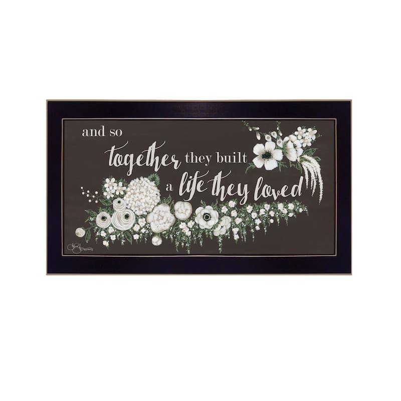 TrendyDecor4U Contemporary "Together They Built" Framed Print Wall Art - Black