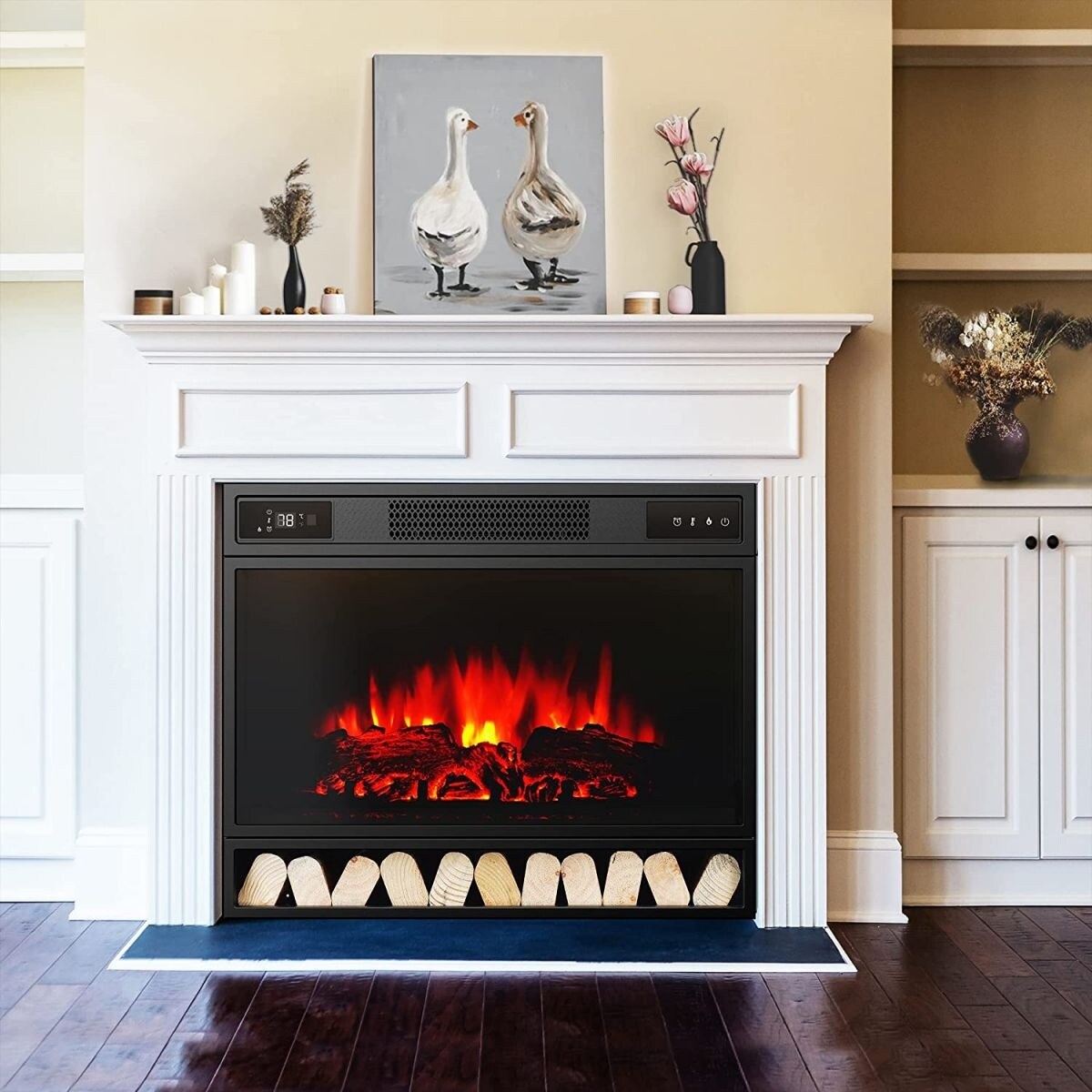 26 in. W Indoor Electric Heater Fireplace Insert - N/A - Bed Bath u0026 Beyond  - 37823953