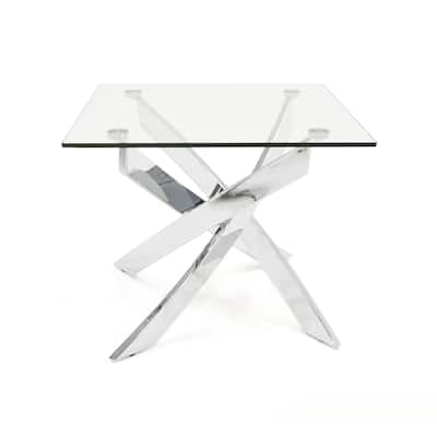 Modrest Pyrite Modern Glass End Table