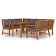 preview thumbnail 24 of 83, vidaXL 4/5/6/7/9/11 Piece Patio Dining Set with Cushions Solid Wood Acacia