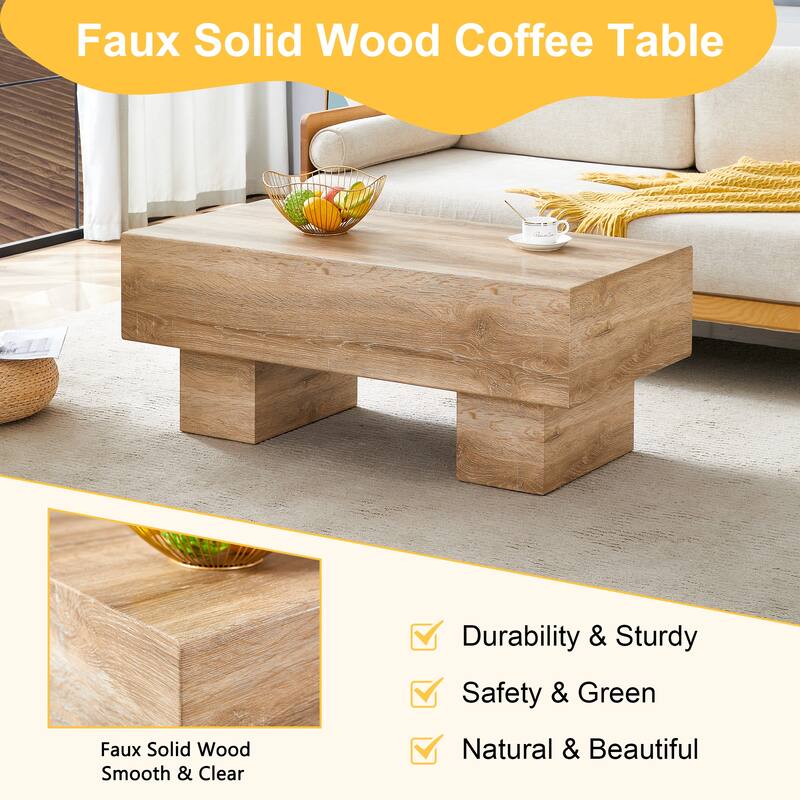 Simple Coffee Table Natural Wood Center Table Hallway Table Sofa Table