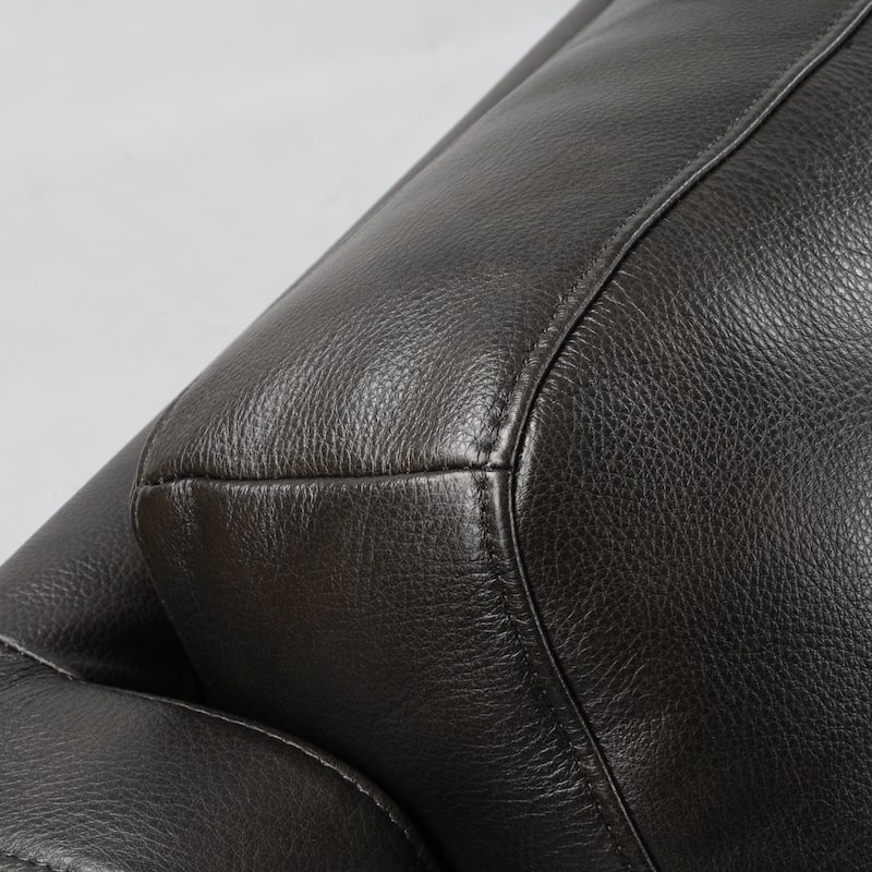 URlivingroom Top Grain Leather Power Reclining Loveseat with Console Storage, USB Charge Port - 79.5"W*39.25D*40.5"H