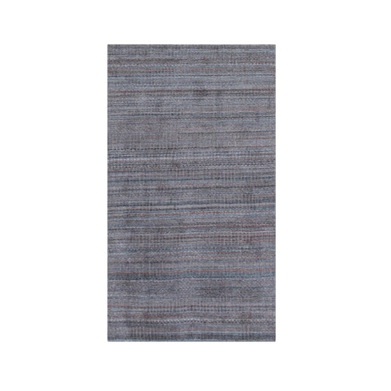 Multi-Colored Hand Knotted Wool Modern Modern Loom Rug, 2' x 4', plush cozy accent rug - L