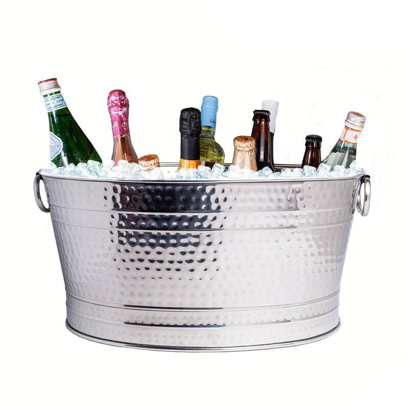 Sol Living Stainless Steel Beverage Tub for Parties Ice Bucket