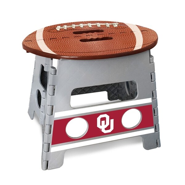 14" Gray and Brown NCAA Oklahoma Sooners Folding Step Stool - N/A