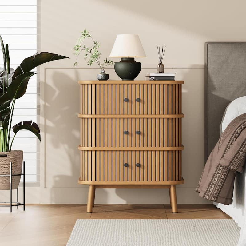 3 Drawer Dresser Set of 2, Chest of Drawers for Bedroom