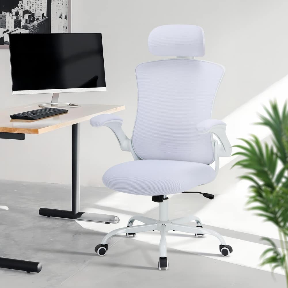 Ergonomic Office Chair with Lumbar Support & Headrest, Swivel