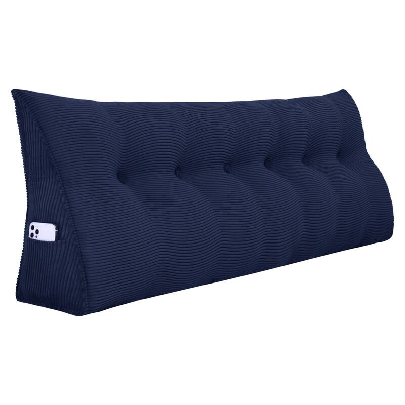 WOWMAX Bed Rest Wedge Reading Pillow Headboard Back Support Cushion - California King