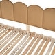 preview thumbnail 56 of 56, Wood Twin Size Bed Frame with Arched Roof, Floor Bed with Light and Curtain, Pull-out Kids Bed for Girls Boys Bedroom