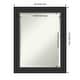 preview thumbnail 20 of 23, Beveled Wood Bathroom Wall Mirror - Corvino Black Frame Outer Size: 23 x 29 in
