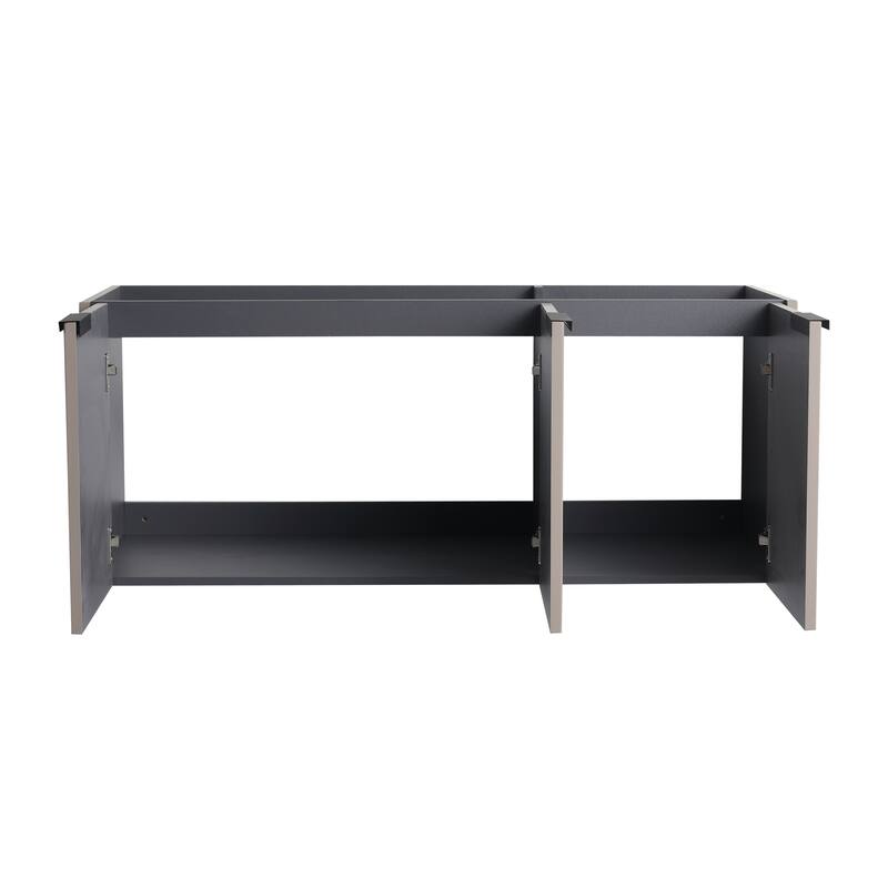 Modern 48 Inch Wall Mounted Bathroom Vanity Base with Soft-Close Doors, Cabinet Only without Sink