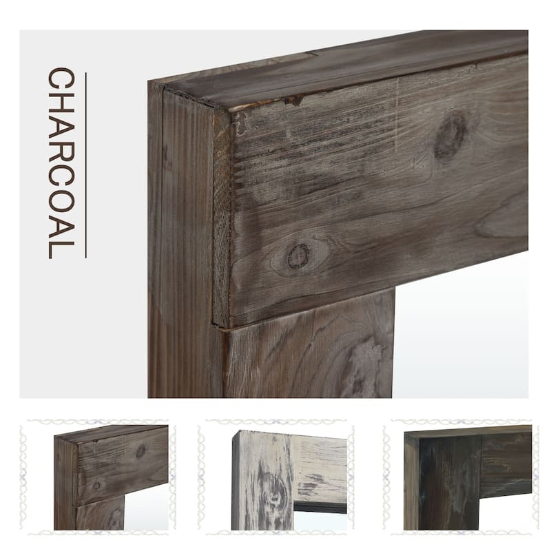 Vintage Wood Framed Dressing Mirror Floor Mirror Farmhouse