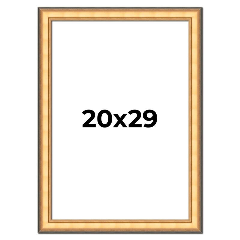 20x29 Frame Gold Plein Aire Solid Wood Picture Frame Width 2 Inches |