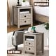 preview thumbnail 18 of 26, Farmhouse Nightstand with Charging Station, End Table, Side Table