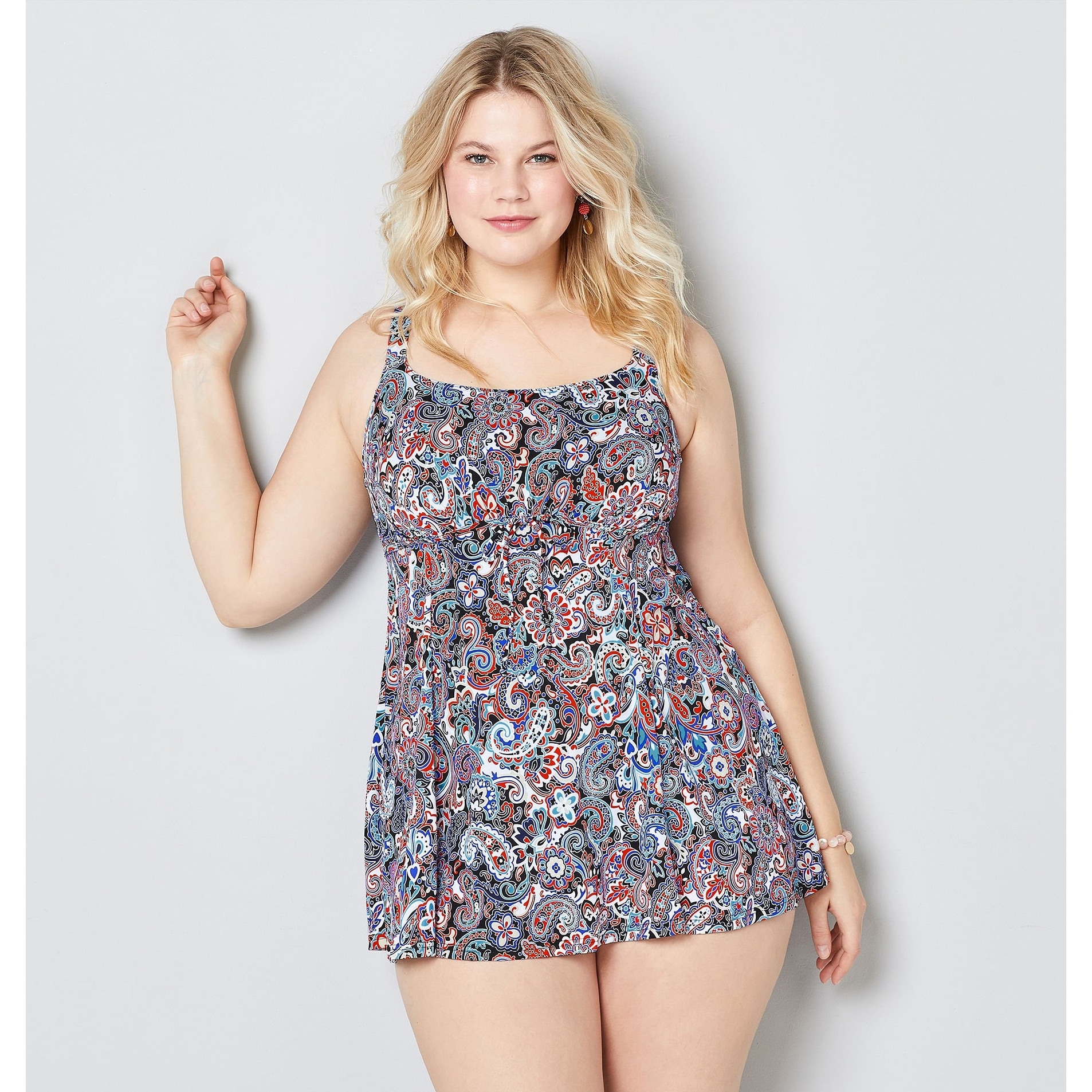 empire waist swimdress