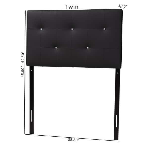 dimension image slide 1 of 3, Porch & Den Rio Vista Crystal Tufted Twin Headboard