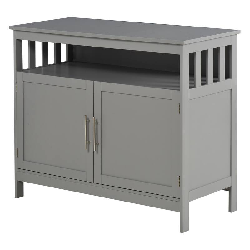 HOMCOM Kitchen Console Table, Buffet Sideboard, Wooden Storage Table with 2-Level Cabinet and Open Space