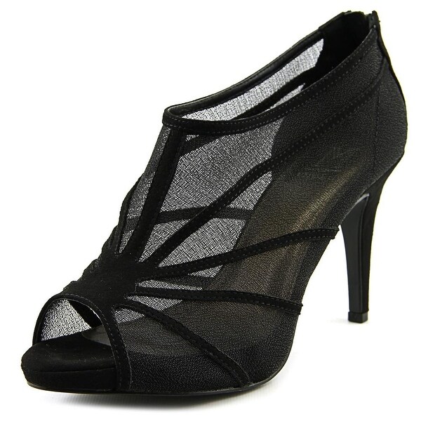 M by Marinelli Soiree Women Peep-Toe Canvas Black Bootie