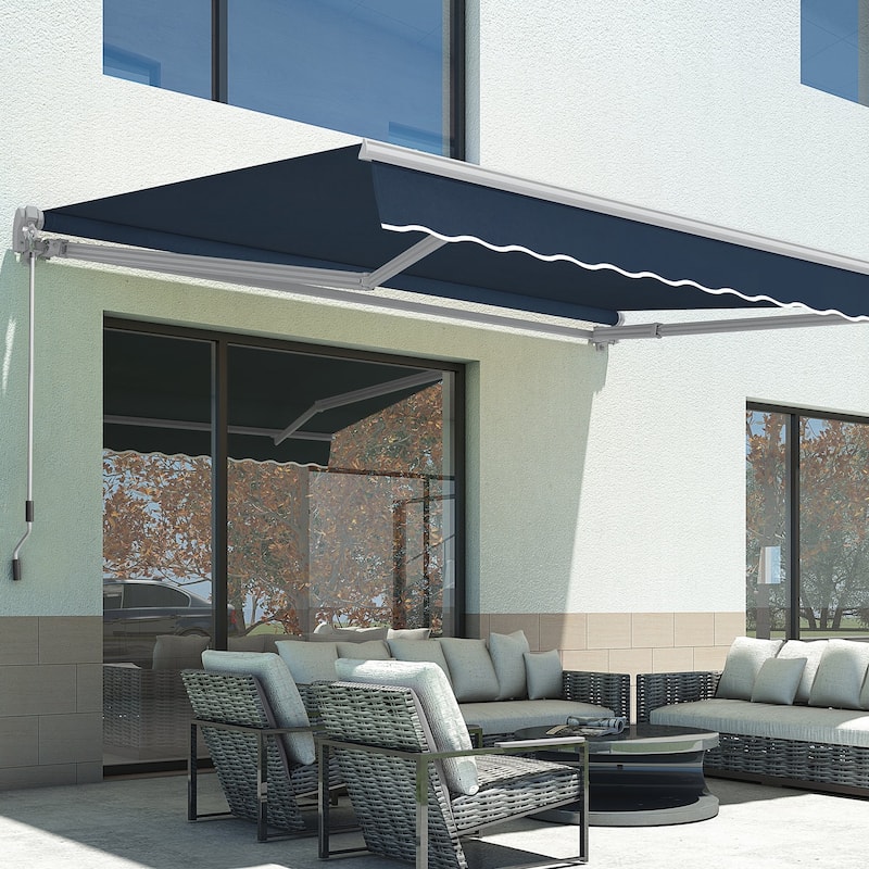 MCombo Patio Awning 12x8 Feet Sunshade Canopy for Manual Retractable Awnings, 4664