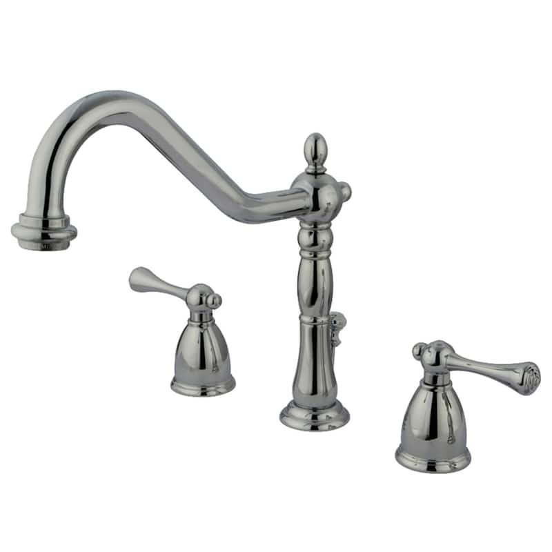 Kingston Brass English Vintage Widespread Bathroom Faucet with Pop-Up