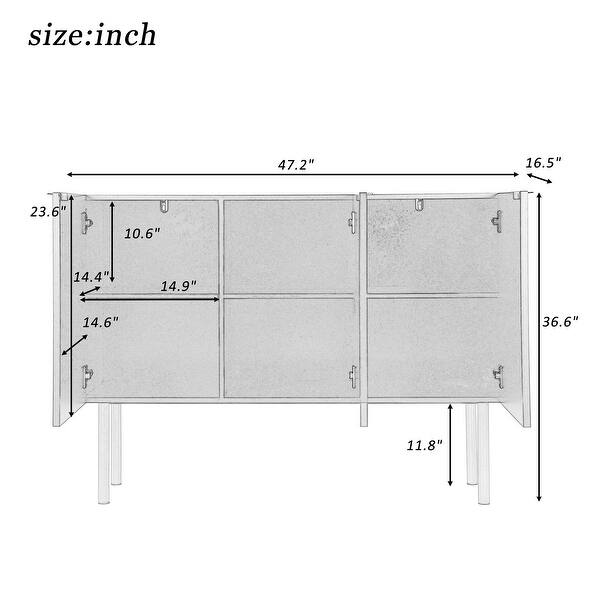 Rectangular Entryway Table Hallway Storage Cabinet w/Adjustable Shelf ...