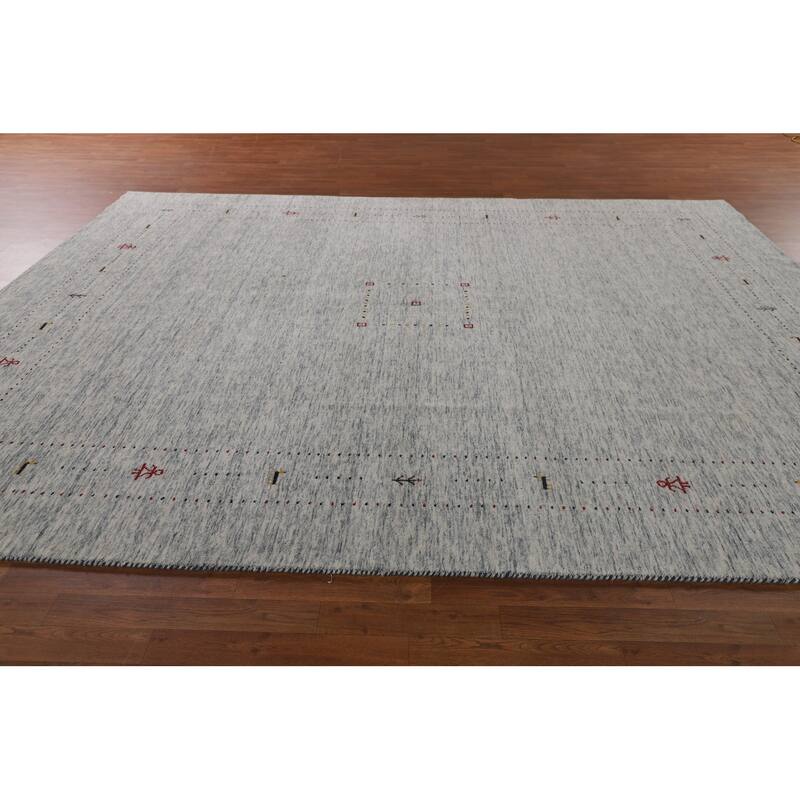 Gabbeh Indian Area Rug Handmade Wool Carpet - 9'1"x 11'8"